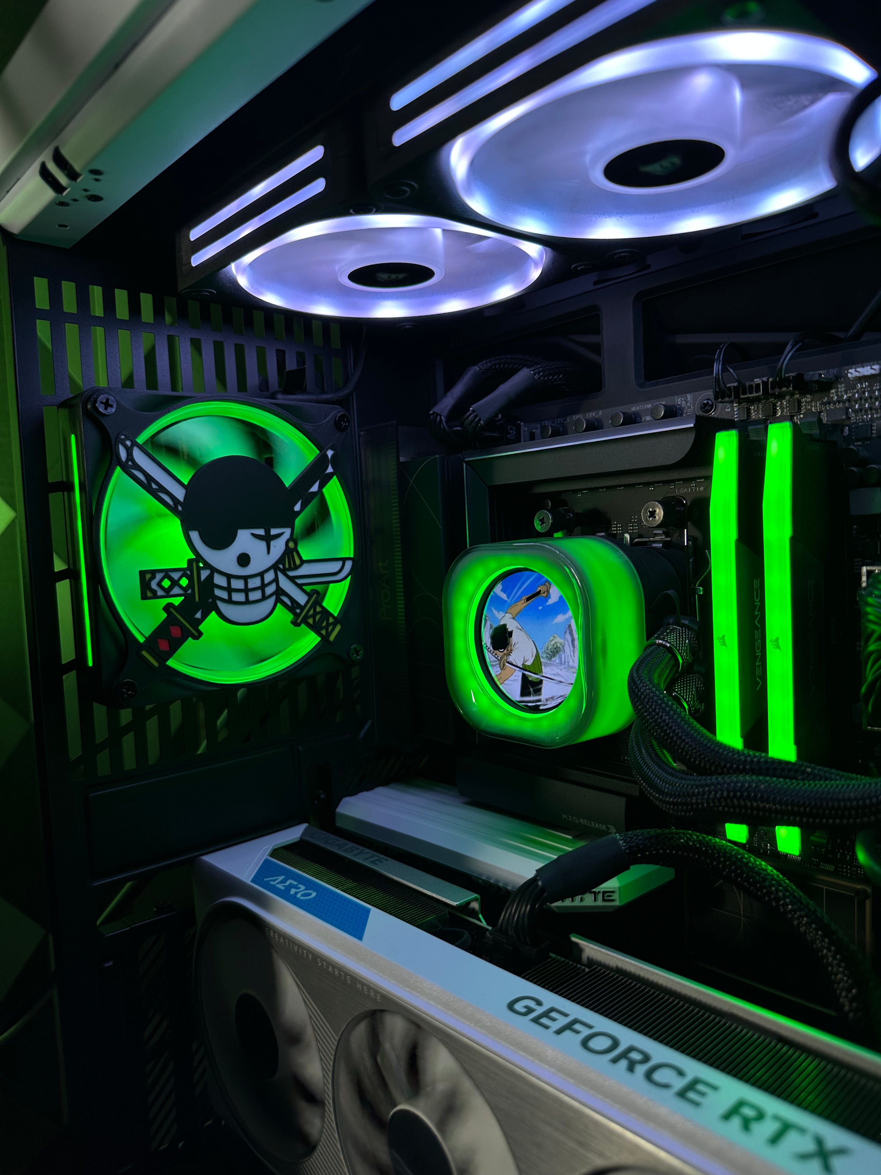 Drapeau Zoro grille de ventilteur